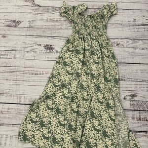 Green Floral Dress M